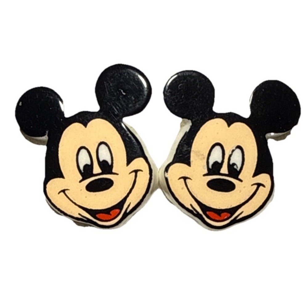 Vintage Disney Mickey Mouse Face Stud Earrings J18-18